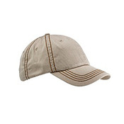 Contrast Thick Stitch Unstructured Cap