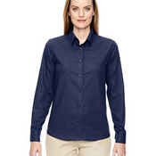 Ladies' Paramount Wrinkle-Resistant Cotton Blend Twill Checkered Shirt