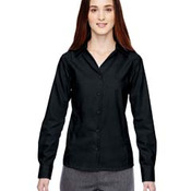 Ladies' Precise Wrinkle-Free Two-Ply 80's Cotton Dobby Taped Shirt