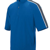 Adult Water Resistant Poly/Span Short-Sleeve Half Zip Pullover