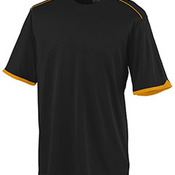 Adult Wicking Polyester Short Sleeve T-Shirt with Contrast Piping