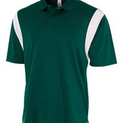 Men's Color Blocked Polo Shirt w/ Knit Collar